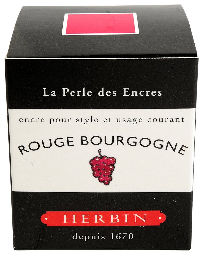 Jacques Herbin Herbin Fountain Pen Ink - 30ml Bottled - Rouge Bourgogne - Image 2
